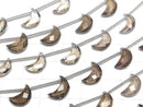 [Video] High Quality Smoky Quartz AAA- Crescent Shape 12x8mm half or 1strand (6pcs )