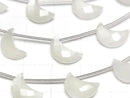 [Video]High Quality White Moonstone AA++ Crescent Shape 12x8mm half or 1strand (6pcs)