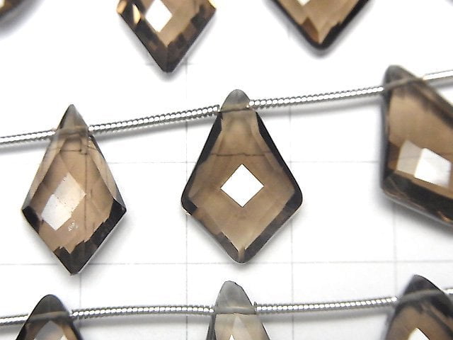 [Video]High Quality Smoky Quartz AAA- Deformed Diamond Shape 1strand (8pcs)