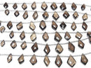 [Video]High Quality Smoky Quartz AAA- Deformed Diamond Shape 1strand (8pcs)