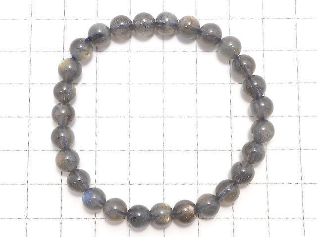 [Video][One of a kind] Labradorite AAA Round 7mm Bracelet NO.17