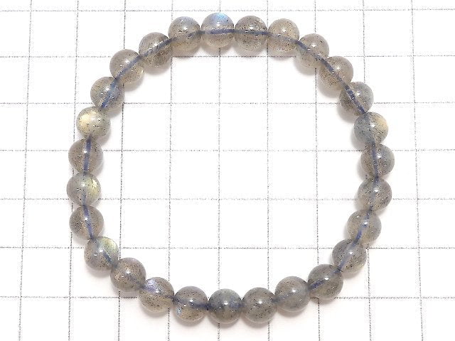 [Video][One of a kind] Labradorite AAA Round 7mm Bracelet NO.18