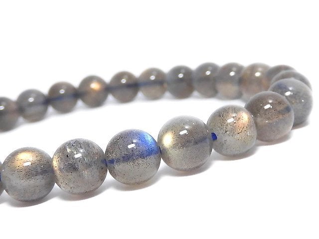 [Video][One of a kind] Labradorite AAA Round 7mm Bracelet NO.19