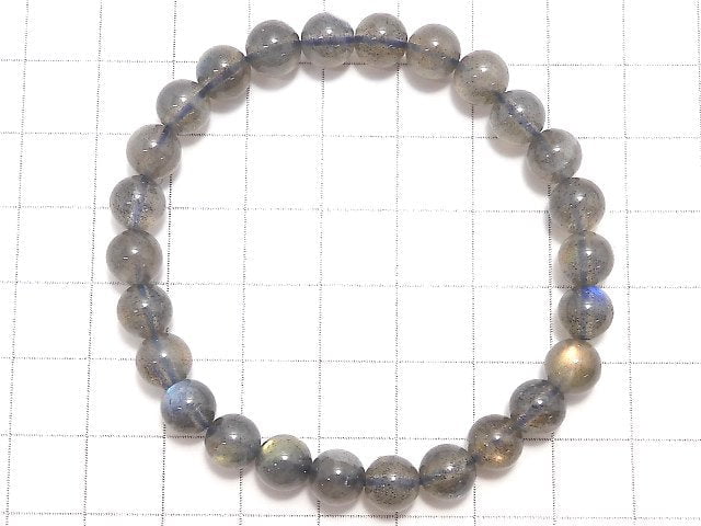 [Video][One of a kind] Labradorite AAA Round 7mm Bracelet NO.20