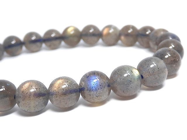 [Video][One of a kind] Labradorite AAA Round 7mm Bracelet NO.21