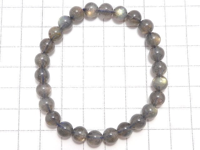 [Video][One of a kind] Labradorite AAA Round 7mm Bracelet NO.22