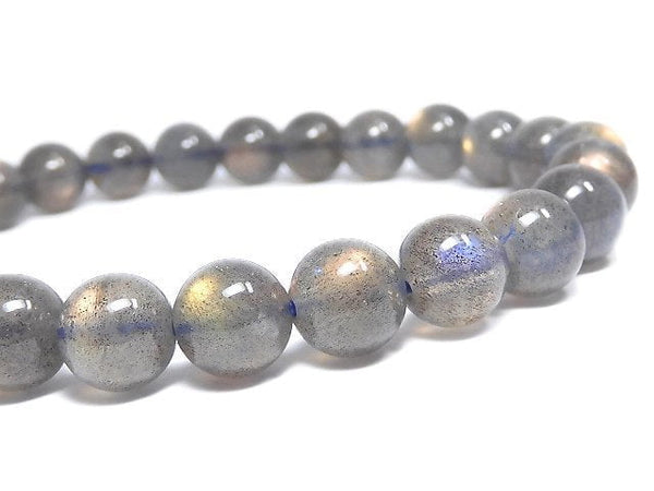 [Video][One of a kind] Labradorite AAA Round 7mm Bracelet NO.23