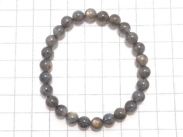 [Video][One of a kind] Labradorite AAA Round 7mm Bracelet NO.23