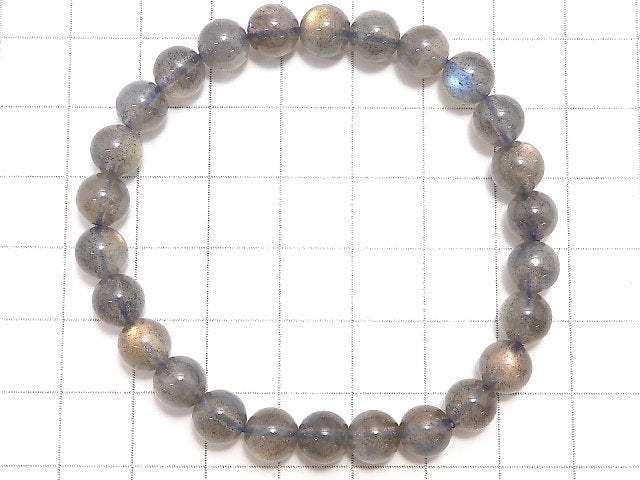 [Video][One of a kind] Labradorite AAA Round 7mm Bracelet NO.24