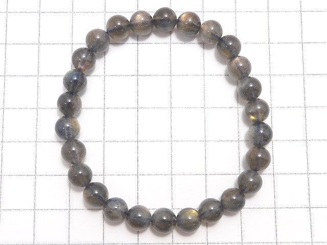 [Video][One of a kind] Labradorite AAA Round 7mm Bracelet NO.25