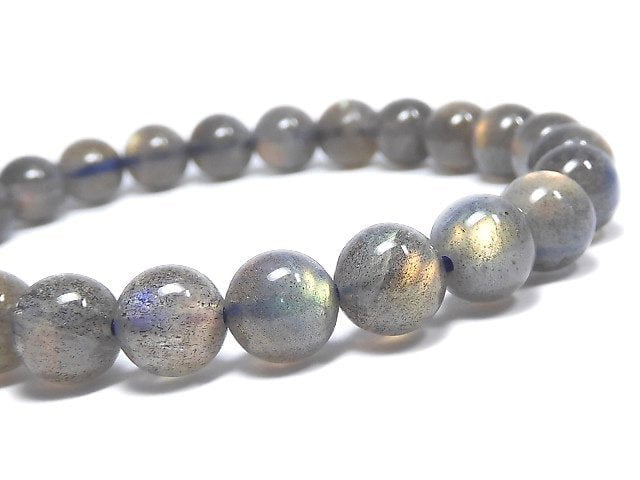 [Video][One of a kind] Labradorite AAA Round 7mm Bracelet NO.26