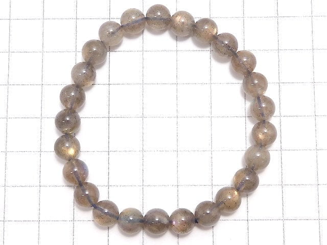 [Video][One of a kind] Labradorite AAA Round 7mm Bracelet NO.29