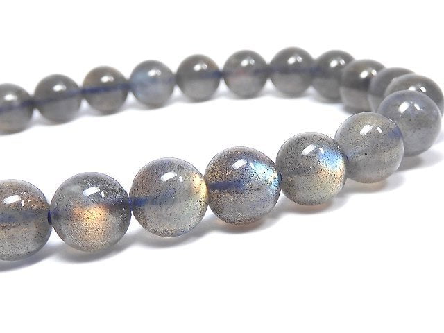 [Video][One of a kind] Labradorite AAA Round 7mm Bracelet NO.30