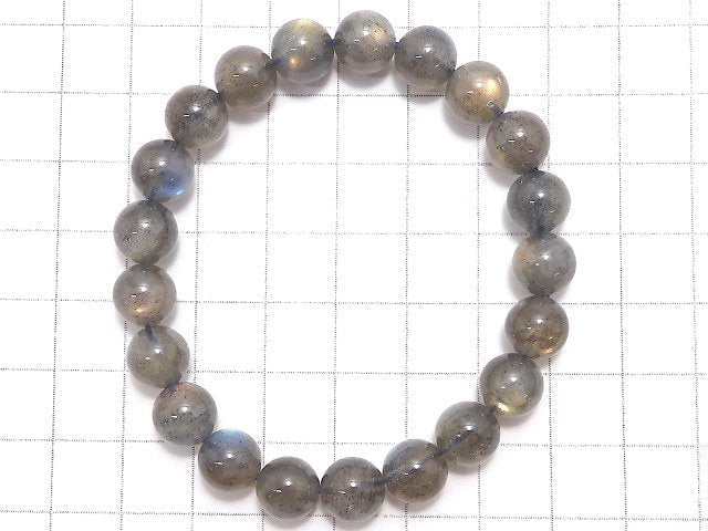 [Video][One of a kind] Labradorite AAA Round 9mm Bracelet NO.31