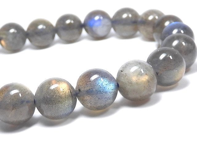 [Video][One of a kind] Labradorite AAA Round 8.5mm Bracelet NO.32