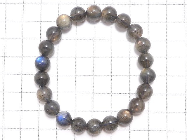 [Video][One of a kind] Labradorite AAA Round 8.5mm Bracelet NO.32