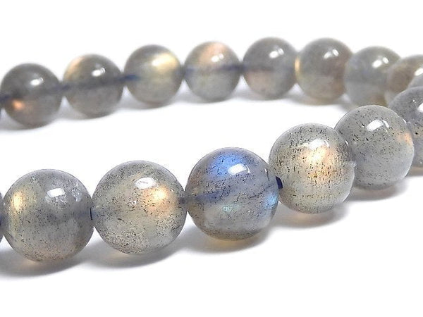 [Video][One of a kind] Labradorite AAA Round 8.5mm Bracelet NO.33