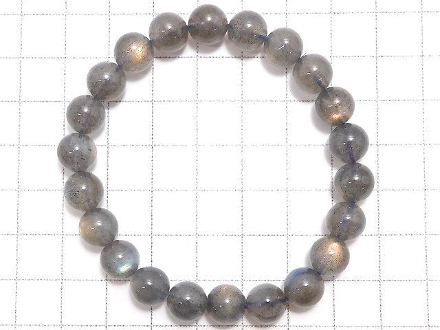 [Video][One of a kind] Labradorite AAA Round 8.5mm Bracelet NO.33