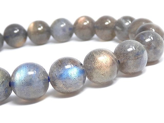 [Video][One of a kind] Labradorite AAA Round 9mm Bracelet NO.35