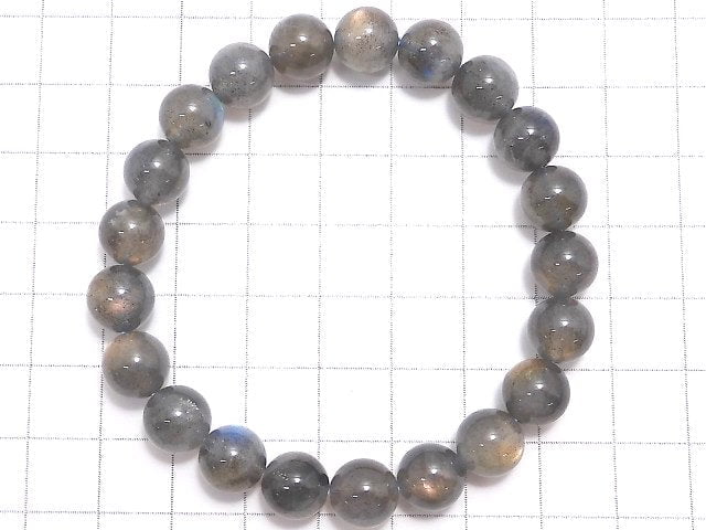 [Video][One of a kind] Labradorite AAA Round 9mm Bracelet NO.37