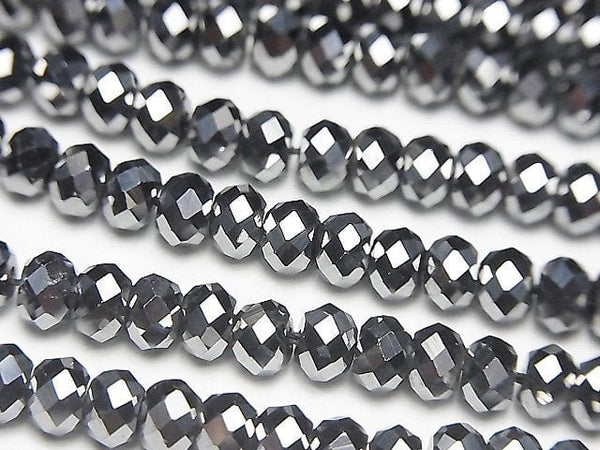 [Video]High Quality! Terahertz Faceted Button Roundel 5x5x3mm 1strand beads (aprx.15inch/37cm)