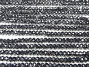 [Video]High Quality! Terahertz Faceted Button Rondelle 5x5x3mm 1strand beads (aprx.15inch/37cm)