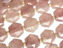 [Video] Pink Epidote AA+ Hexagon Cut 12x13mm 1strand beads (aprx.15inch/36cm)