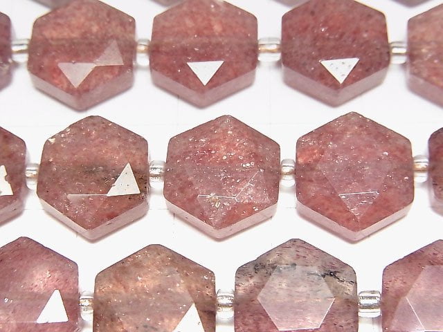 [Video] Pink Epidote AA+ Hexagon Cut 12x13mm 1strand beads (aprx.15inch/36cm)