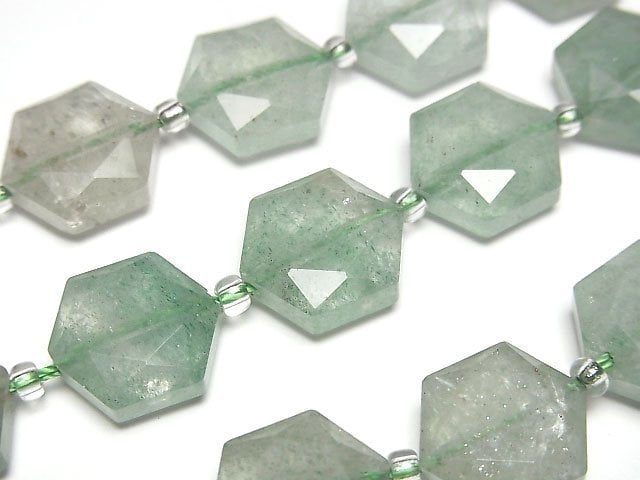 [Video] Green Aventurine Hexagram 13x12mm 1strand beads (aprx.15inch/36cm)