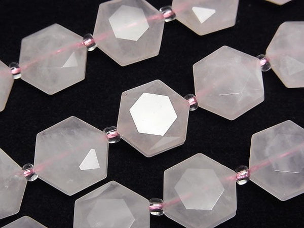 [Video]Rose Quartz AA++ Hexagram 13x12mm 1strand beads (aprx.15inch/36cm)