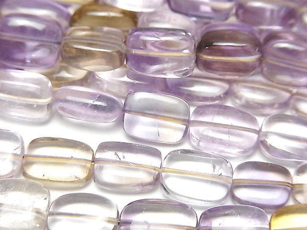 [Video]High Quality Amethyst x Citrine AA++ Rectangle 1strand beads (aprx.7inch/18cm)