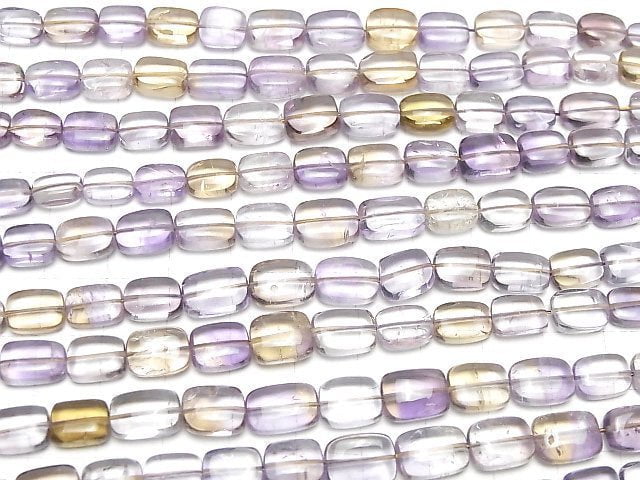 [Video]High Quality Amethyst x Citrine AA++ Rectangle 1strand beads (aprx.7inch/18cm)