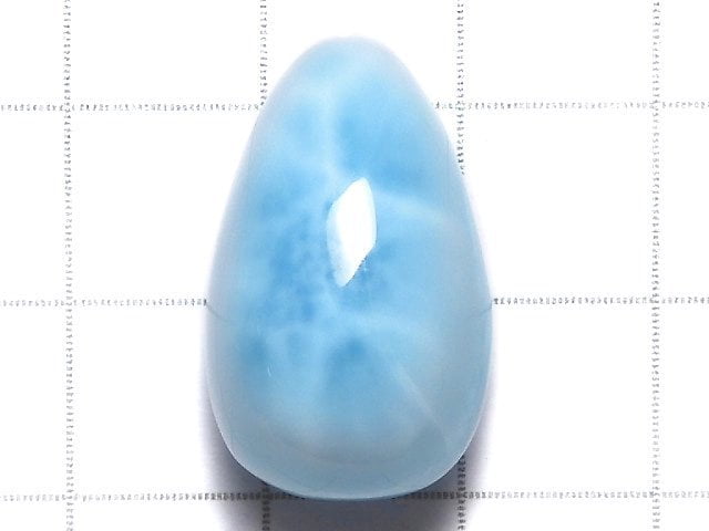 [Video][One of a kind] Larimar Pectolite AAA Half Drilled Hole Drop 1pc NO.12