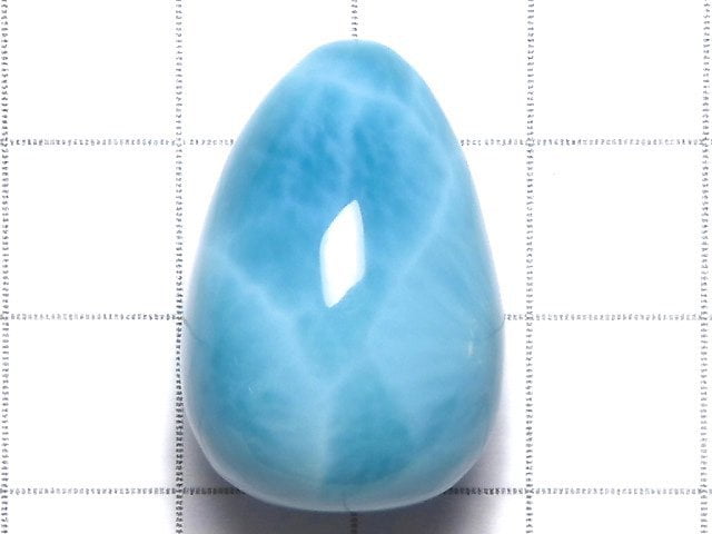 [Video][One of a kind] Larimar Pectolite AAA Half Drilled Hole Drop 1pc NO.13