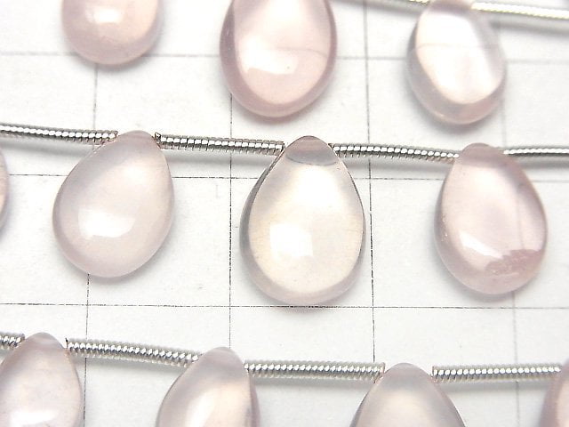 [Video]High Quality Rose Quartz AAA- Pear Shape (Smooth) 1strand (13pcs)