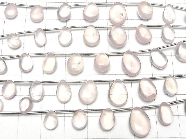 [Video]High Quality Rose Quartz AAA- Pear Shape (Smooth) 1strand (13pcs)