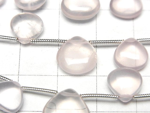 [Video]High Quality Rose Quartz AAA- Chestnut (Smooth) 1strand (13pcs)