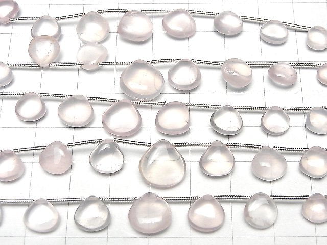 [Video]High Quality Rose Quartz AAA- Chestnut (Smooth) 1strand (13pcs)