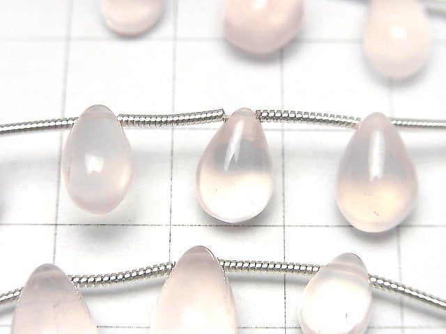 [Video]High Quality Rose Quartz AAA- Drop (Smooth) 1strand (13pcs)