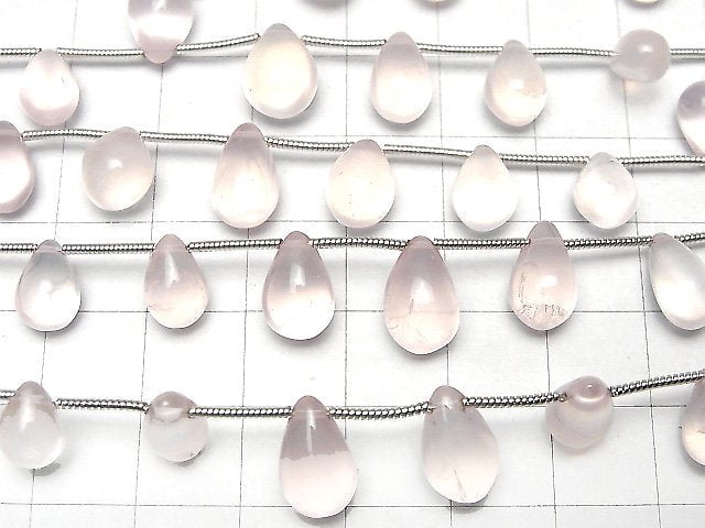 [Video]High Quality Rose Quartz AAA- Drop (Smooth) 1strand (13pcs)