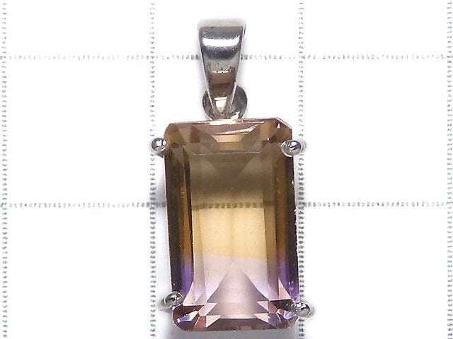 [Video][One of a kind] High Quality Ametrine AAA Faceted Pendant Silver925 NO.86