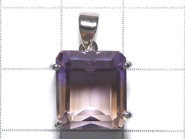 [Video][One of a kind] High Quality Ametrine AAA Faceted Pendant Silver925 NO.91