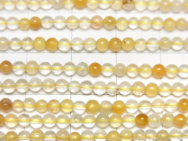 [Video] Yellow Hematite Quartz Round 3mm 1strand beads (aprx.15inch/37cm)