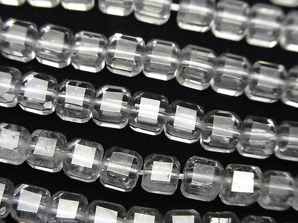 [Video]High Quality! Crystal AA++ Cube Shape 5x5x5mm half or 1strand beads (aprx.15inch/37cm)