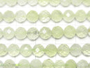 [Video]High Quality! Prehnite AAA- Faceted Round 6mm 1strand beads (aprx.15inch/36cm)