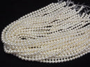 [Video]Shell Pearl (Sugar Pearl) Off-White Round 6mm 1strand beads (aprx.15inch/38cm)