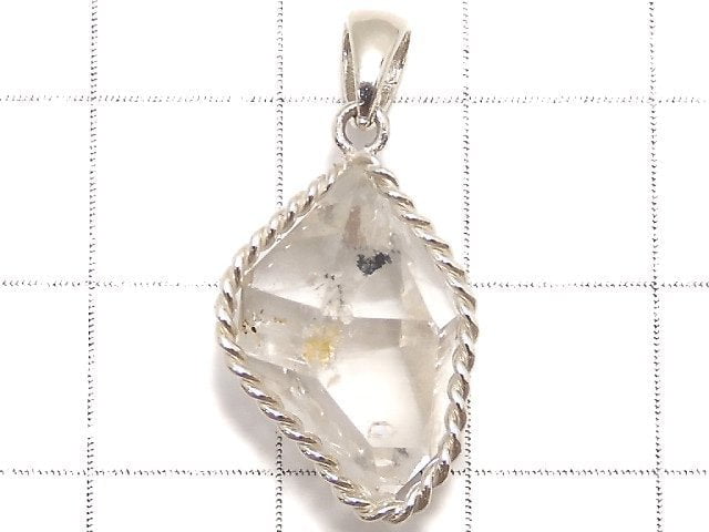 [Video][One of a kind] NYHerkimer Diamond Pendant Silver925 NO.21