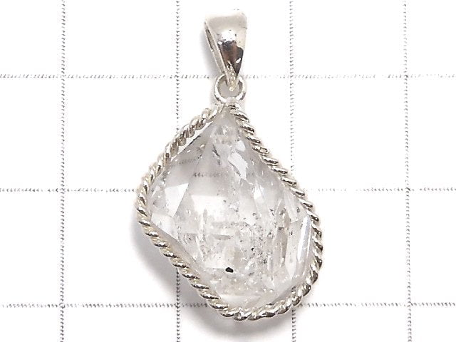 [Video][One of a kind] NYHerkimer Diamond Pendant Silver925 NO.25