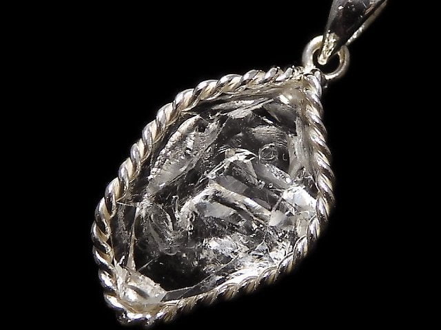 [Video][One of a kind] NYHerkimer Diamond Pendant Silver925 NO.28