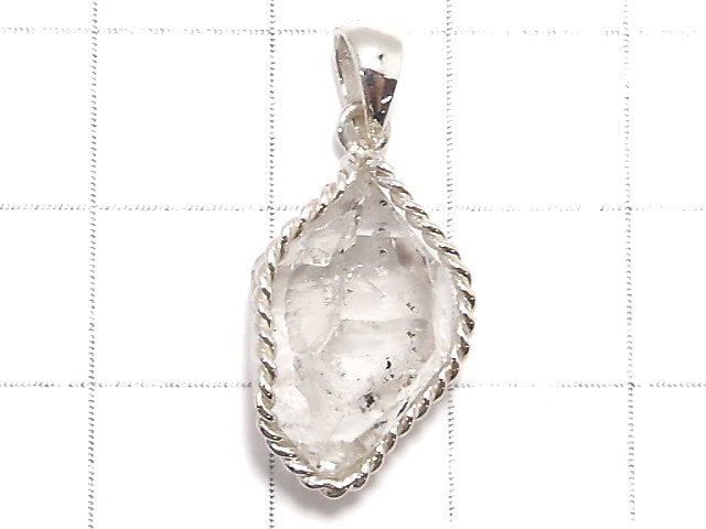 [Video][One of a kind] NYHerkimer Diamond Pendant Silver925 NO.28